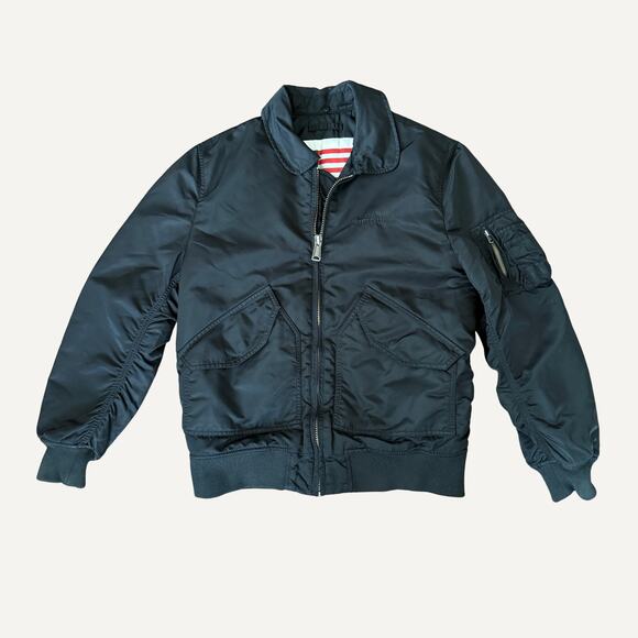 Size M - Supreme Men's 2015 Black Nylon Logo Bomber Jacket - Picture 1 of 6